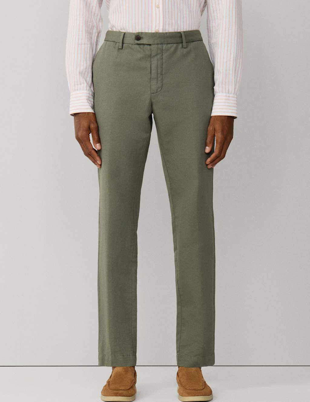 Hackett Men's Slim Fit Chinos - 34 - Khaki - Available at M&S