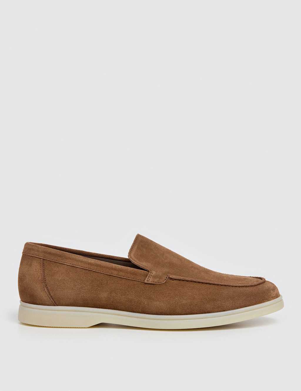 Hackett Men's Suede Slip On Loafers - 10 - Brown - Available at M&S