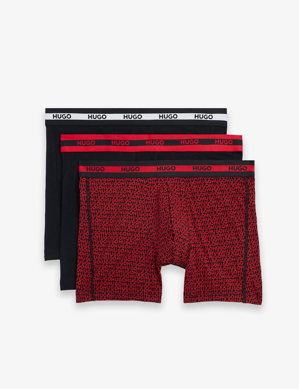 Hugo Men's 3 Pack Cotton Rich Logo Boxer Briefs - S - Multi - Available at M&S