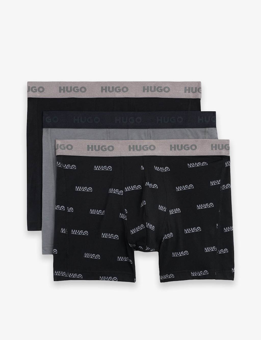 Hugo Men's 3 Pack Cotton Rich Logo Boxer Briefs - 2XL - Black - Available at M&S