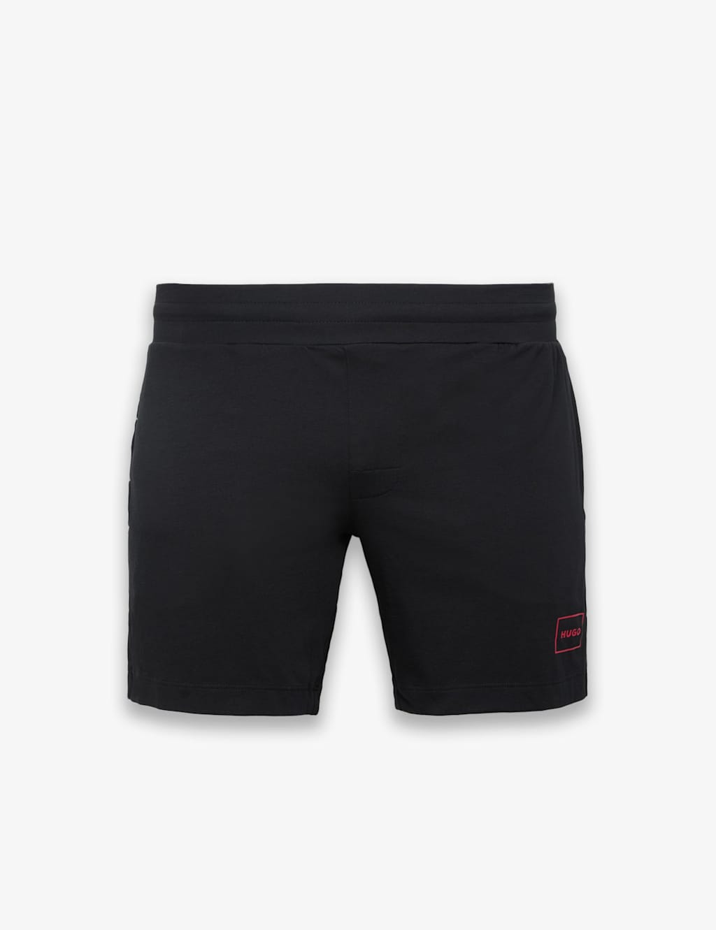 Hugo Cotton Rich Jersey Logo Loungewear Shorts Black