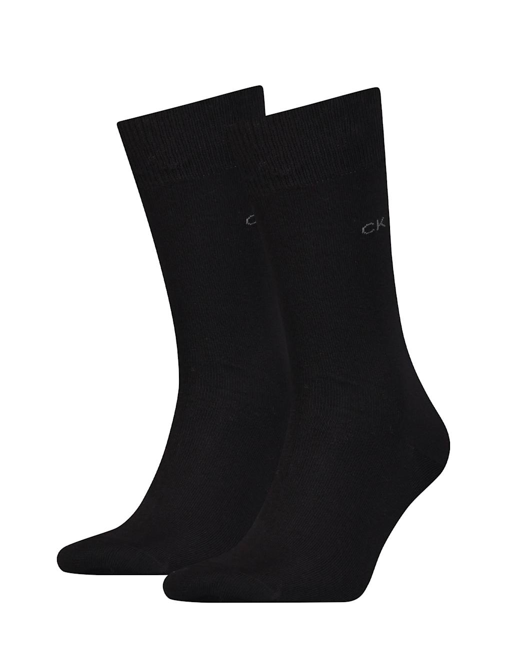 Calvin Klein 2 Pack Cotton Rich Socks Black