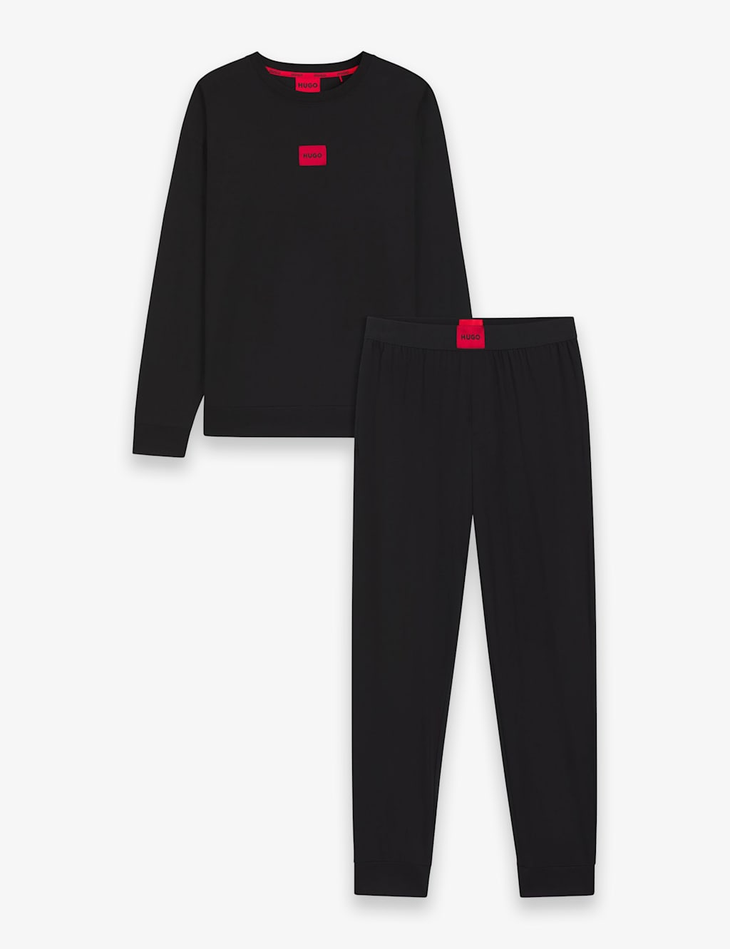 Hugo Men's Pure Cotton Pyjama Set - L - Black - Available at M&S