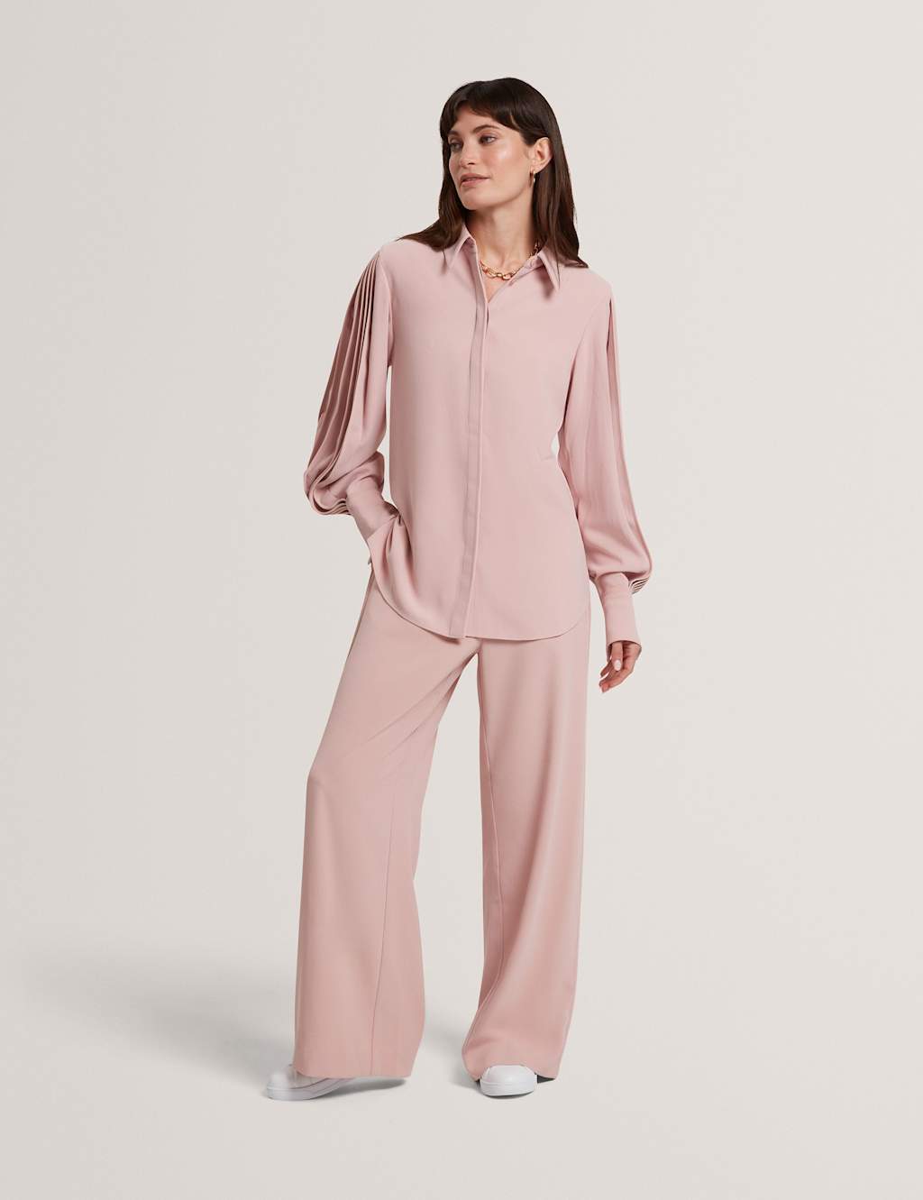Ted Baker Women's Satin Piping Detail Shirt - 14 - Pink - Available at M&S