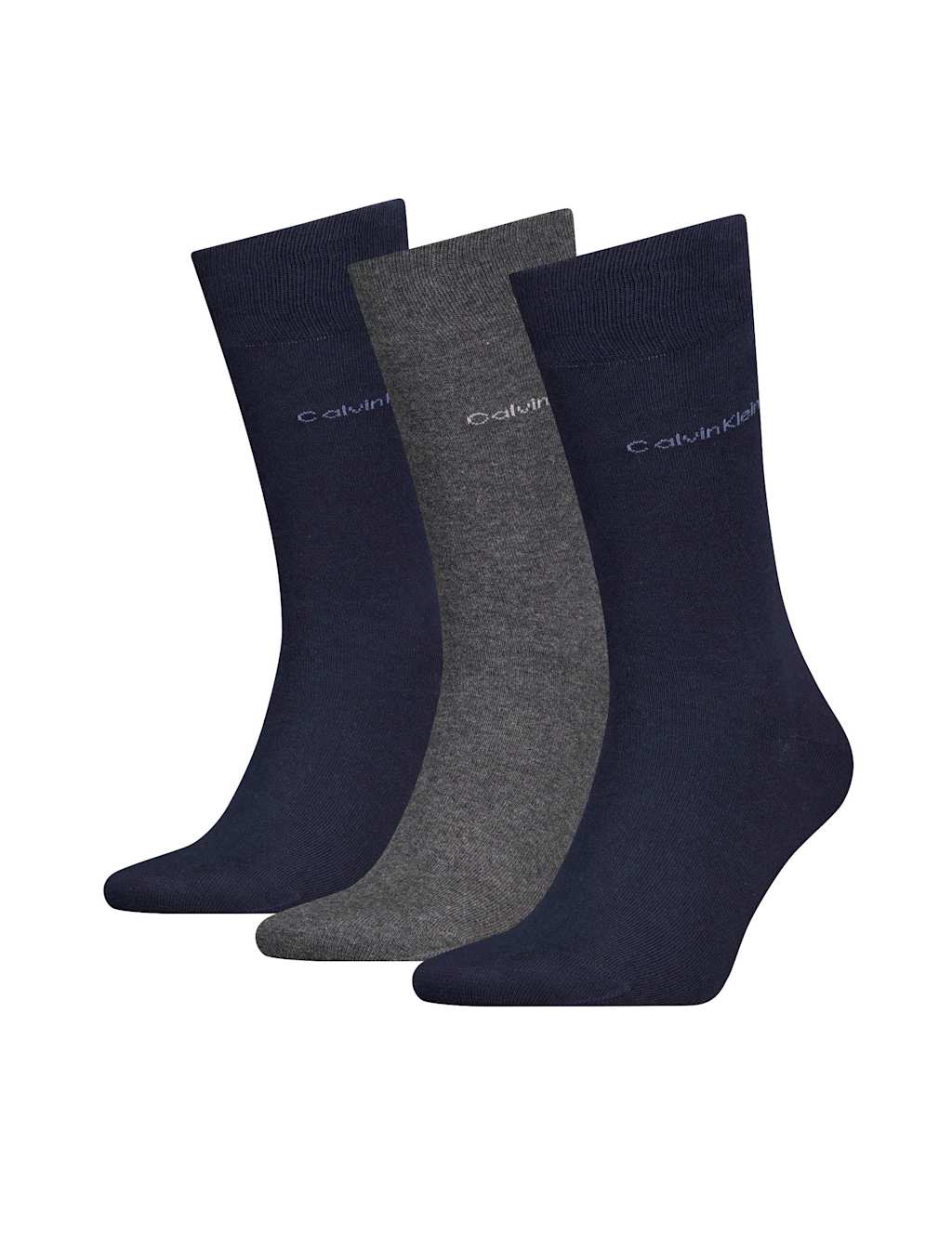 Calvin Klein Men's 3pk Cotton Rich Socks - Navy Mix, Navy Mix