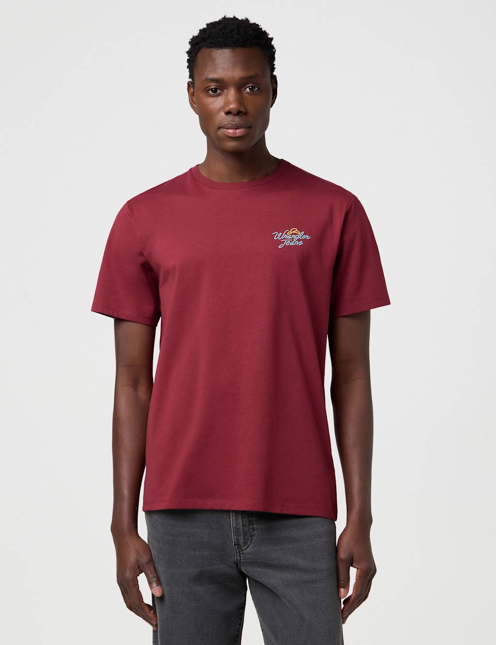 Wrangler Pure Cotton Graphic T-Shirt Red