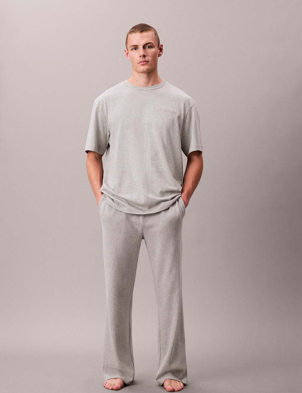 Calvin Klein Pure Cotton Jersey Pyjama Bottoms Grey