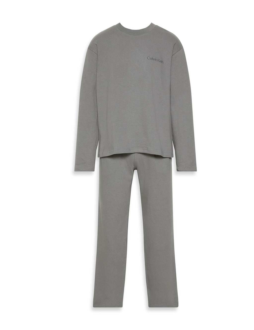 Calvin Klein Icon Pure Cotton Jersey Pyjama Set Grey