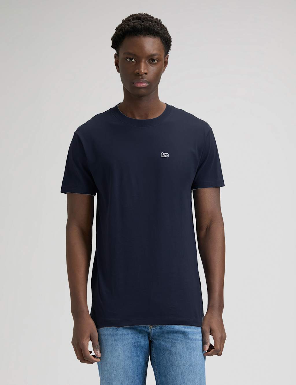 Lee Men's Pure Cotton Logo T-Shirt - XL - Navy - Available at M&S