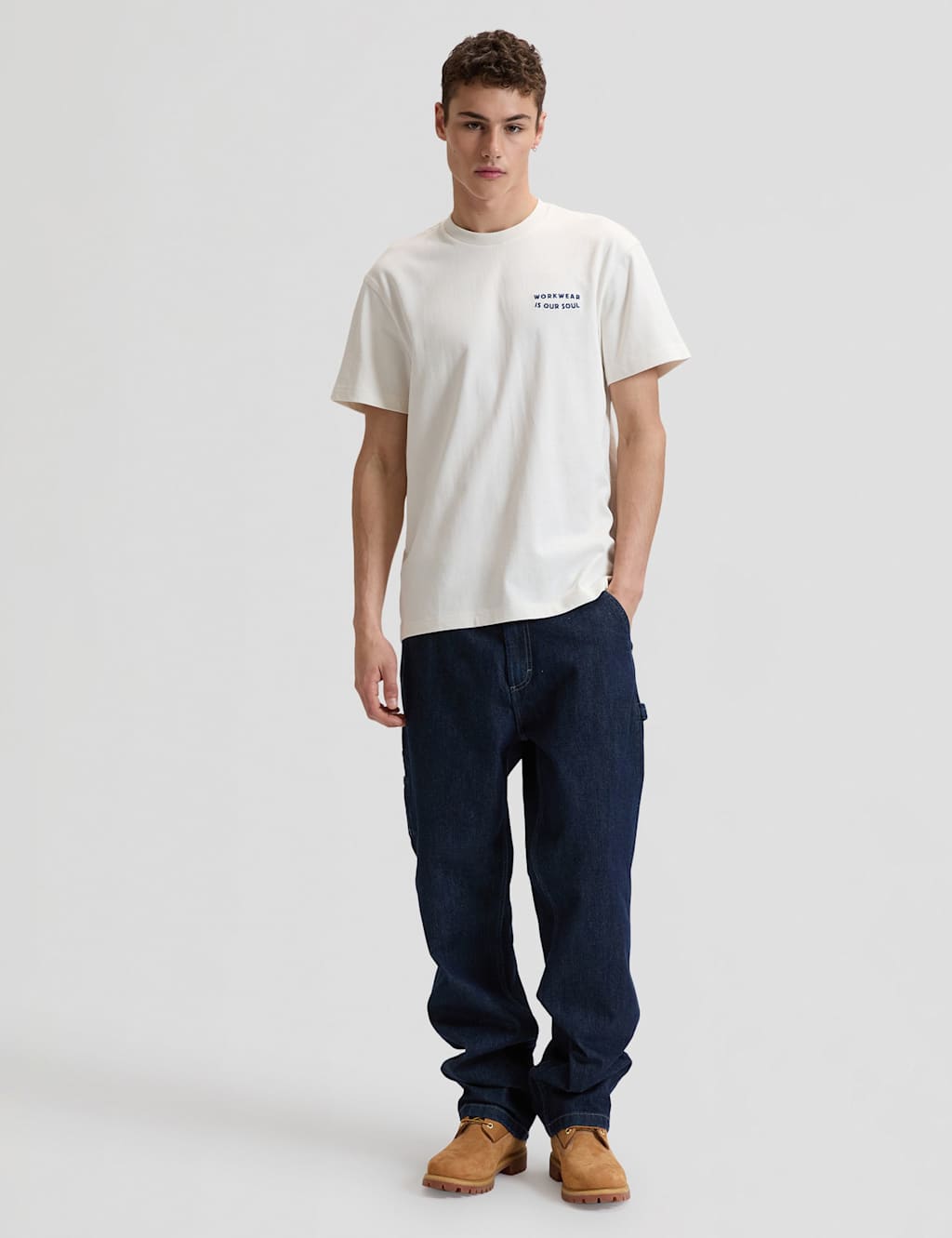 Lee Men's Pure Cotton Slogan T-Shirt - M - White - Available at M&S