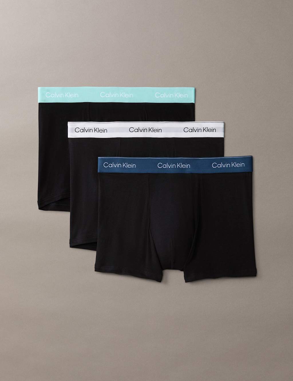 Calvin Klein 3pk Icon Cotton Stretch Relaxed Dart Trunks Black Mix