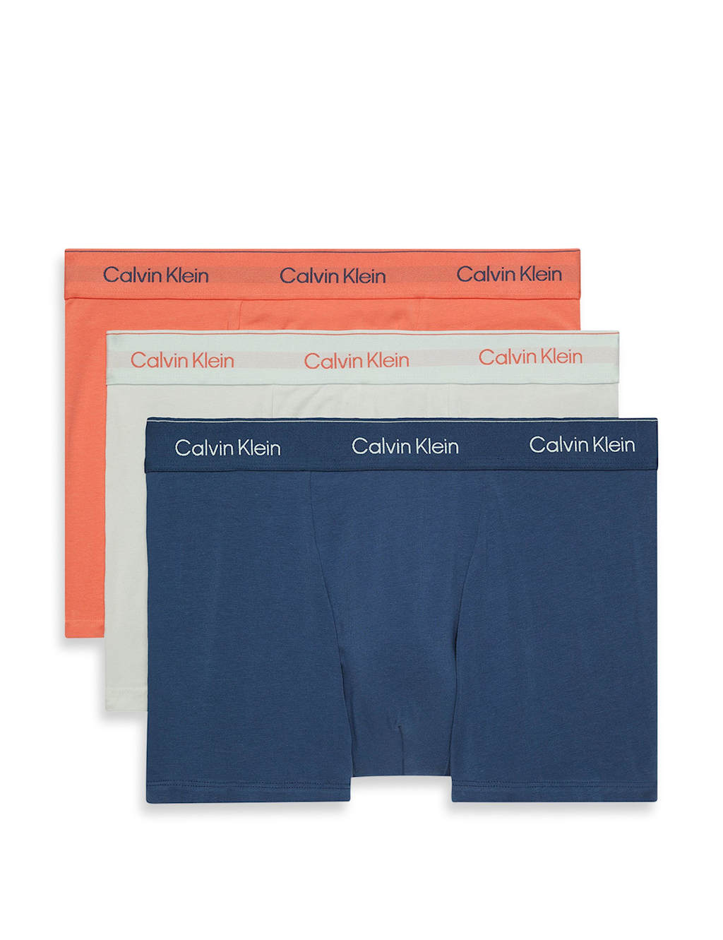 Calvin Klein 3pk Icon Cotton Stretch Relaxed Fit Trunks Blue Mix