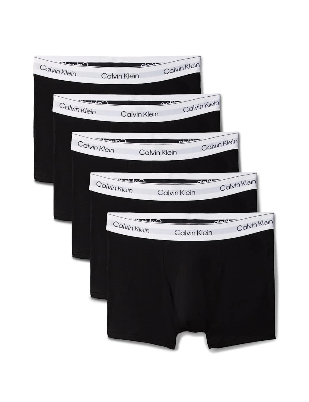 Calvin Klein Men's 5 Pack Cotton Rich Relaxed Dart Trunks - S - Black - Available at M&S