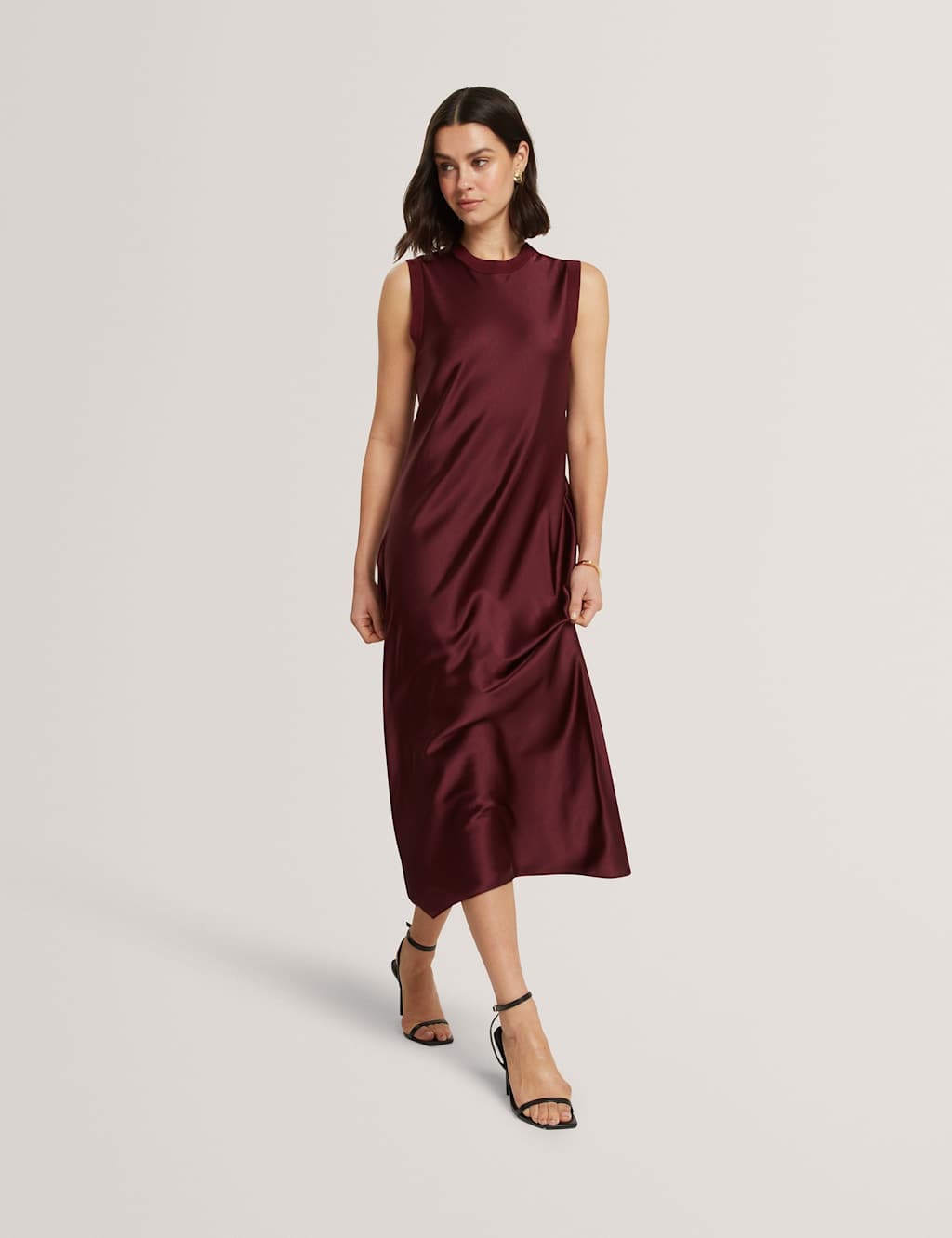 Ted Baker Women's Knitted Back Maxi Slip Dress - 16 - Burgundy - Available at M&S