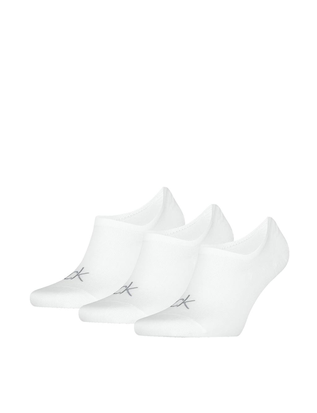 Calvin Klein Men's 3 Pack Cotton Rich Trainer Socks - 6-8 - White - Available at M&S