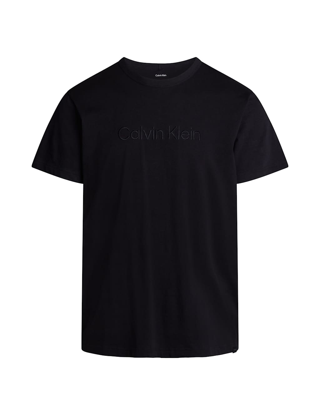 Calvin Klein Men's Pyjama T-Shirt - Cotton Poplin - L - Black - Available at M&S