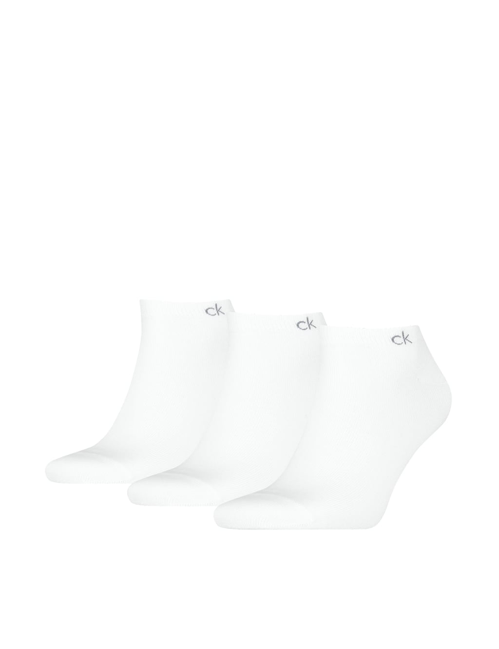 Calvin Klein Men's 3 Pack Cotton Rich Trainer Socks - 9-11 - White - Available at M&S