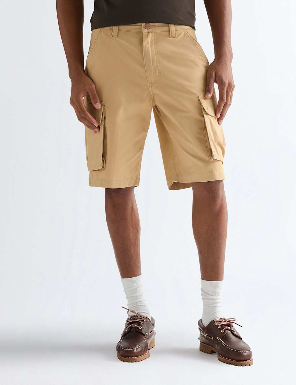 Wrangler Men's Pure Cotton Cargo Shorts - 38 - Beige - Available at M&S