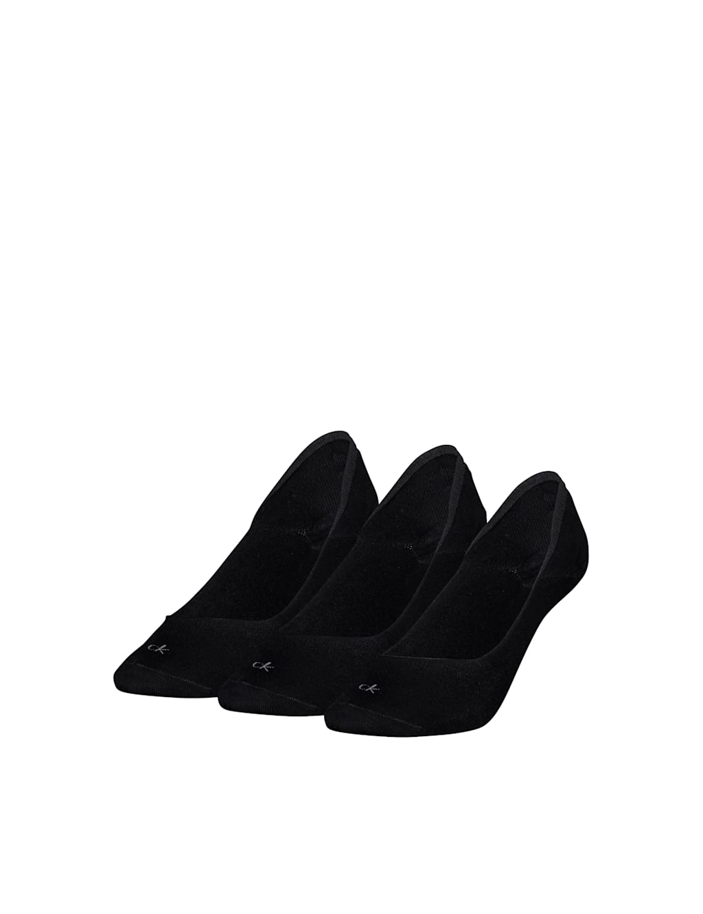 Calvin Klein Women's 3 Pack Cotton Rich Trainer Socks - 2-5 - Black - Available at M&S