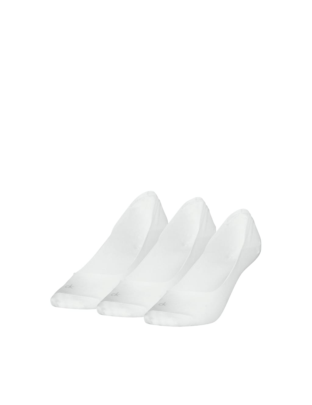 Calvin Klein Women's 3 Pack Cotton Rich Trainer Socks - 2-5 - White - Available at M&S