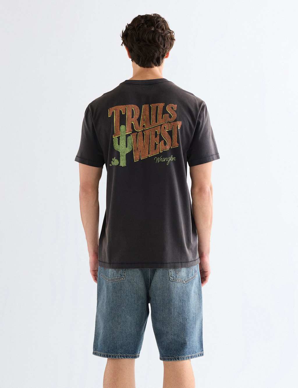 Wrangler Men's Pure Cotton Graphic T-Shirt - L - Black - Available at M&S