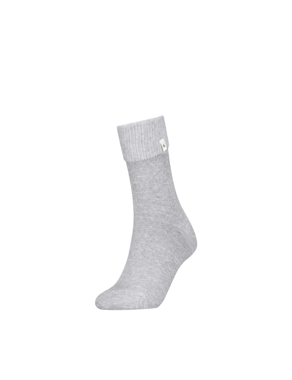 Calvin Klein Cotton Blend Cosy Ankle High Socks Light Grey
