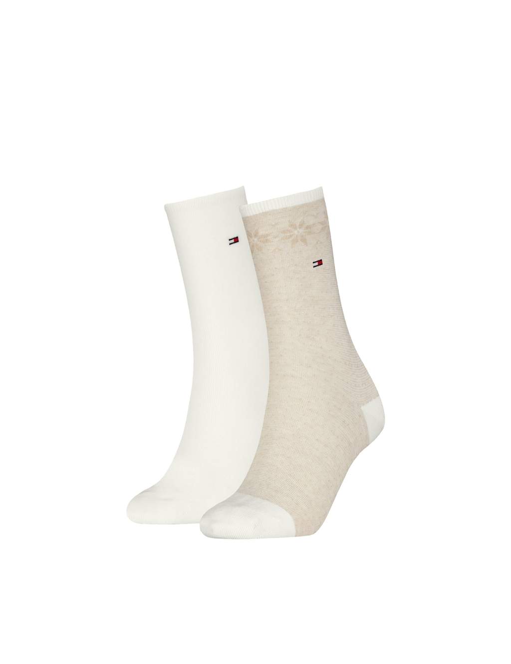 Tommy Hilfiger 2 Pack Cotton Rich Ankle High Socks Sand