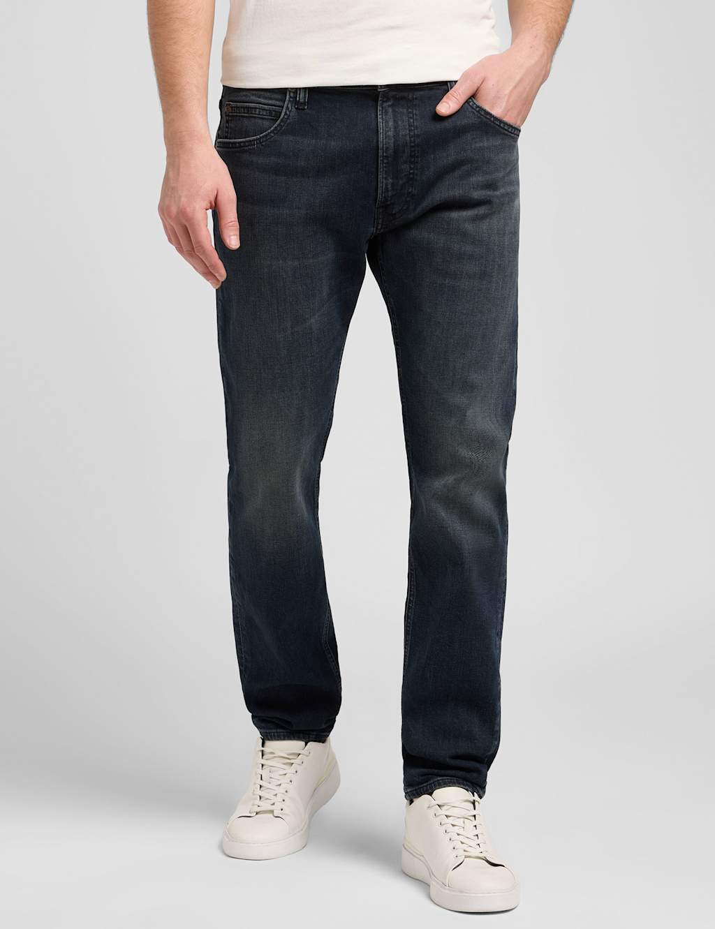 Lee Daren Straight Fit 5 Pocket Jeans Blue Denim
