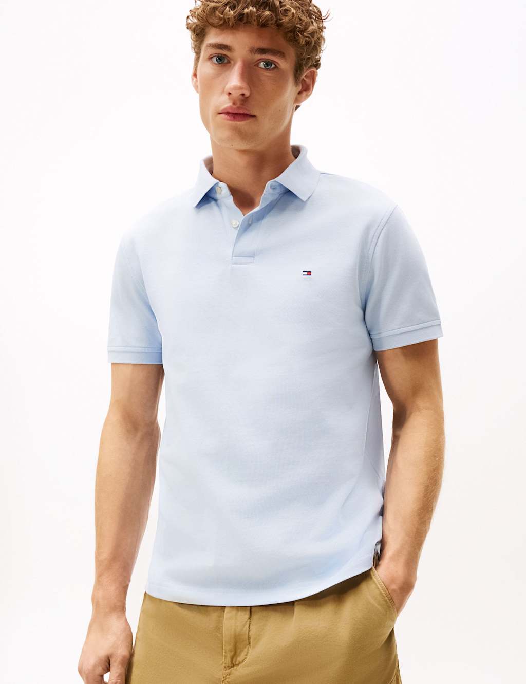 Tommy Hilfiger Men's 1985 Cotton Rich Pique Polo Shirt - M - Blue - Available at M&S