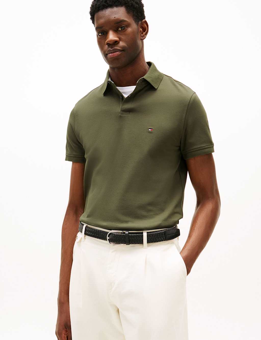 Tommy Hilfiger 1985 Cotton Rich Pique Polo Shirt Green