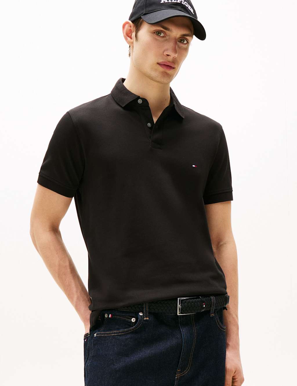Tommy Hilfiger 1985 Cotton Rich Pique Polo Shirt Black
