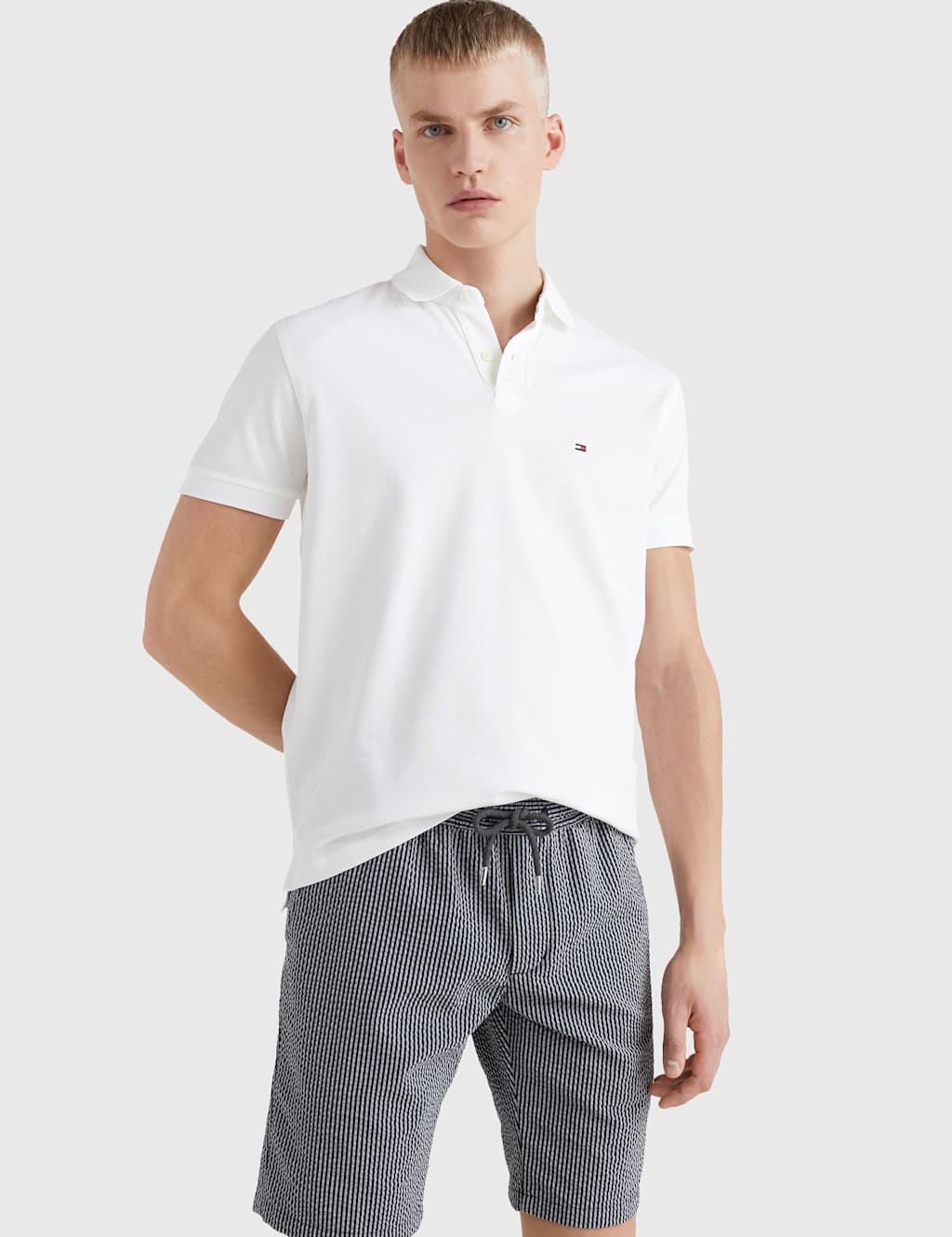 Tommy Hilfiger 1985 Cotton Rich Pique Polo Shirt White