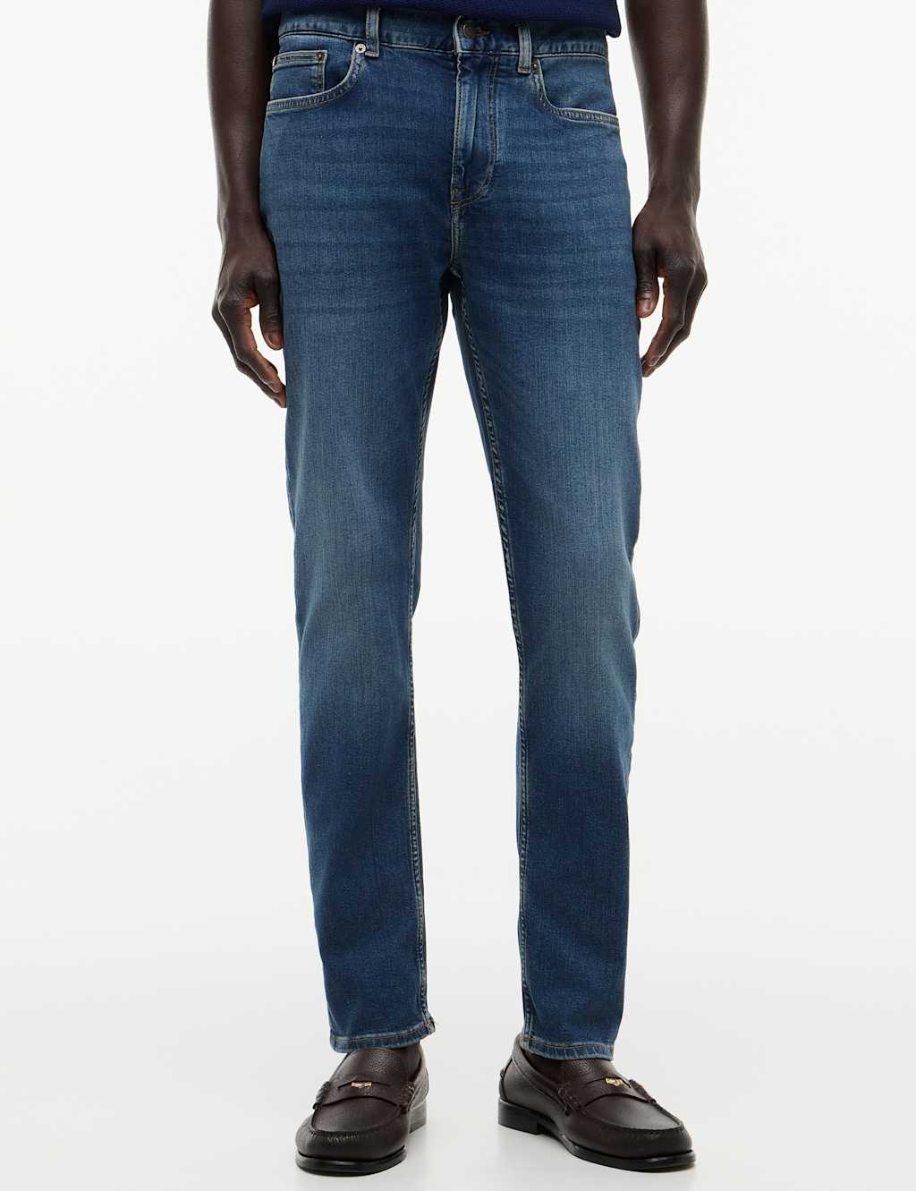Tommy Hilfiger Men's Bleecker Slim Fit 5 Pocket Jeans - 36 - Blue - Available at M&S