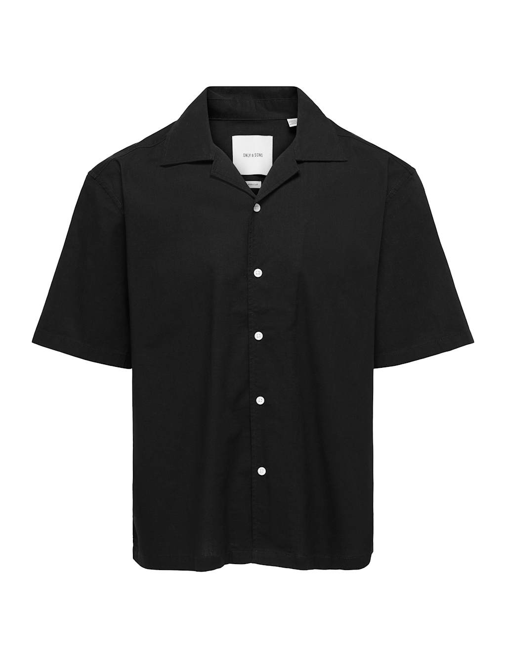 Only & Sons Men's Regular Fit Cotton Rich Short Sleeve Shirt - M - Black - Available at M&S