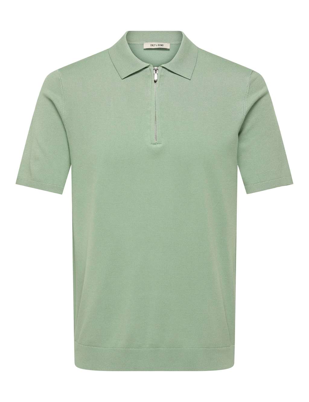 Only & Sons Men's Zip-Up Polo Shirt - 2XL - Green - Available at M&S