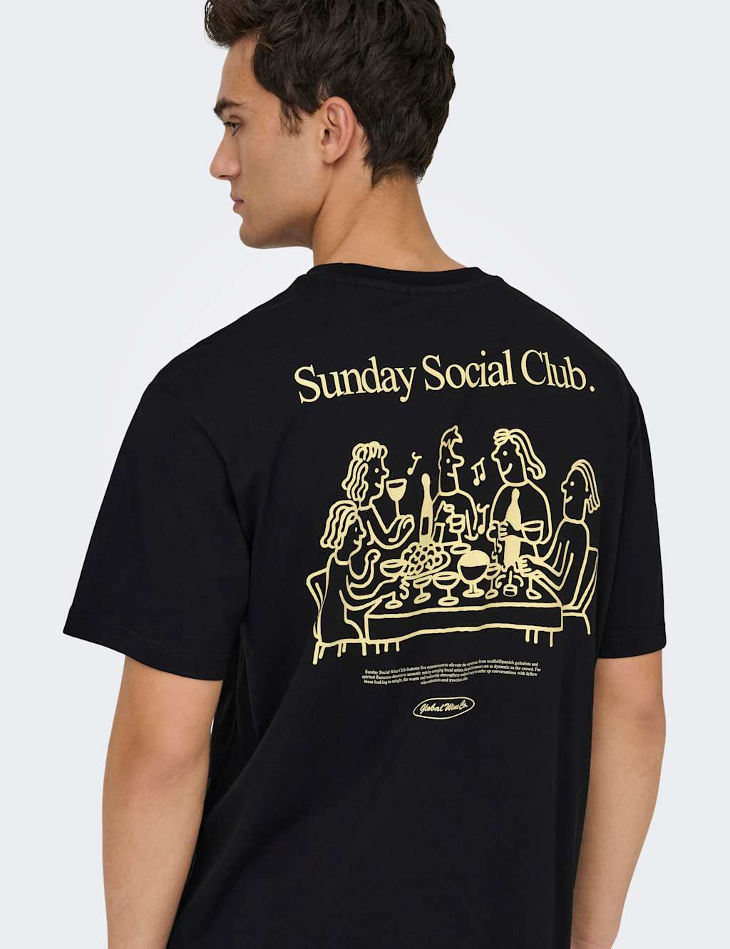 Only & Sons Men's Pure Cotton Relaxed Fit T-Shirt - XL - Black Mix - Available at M&S