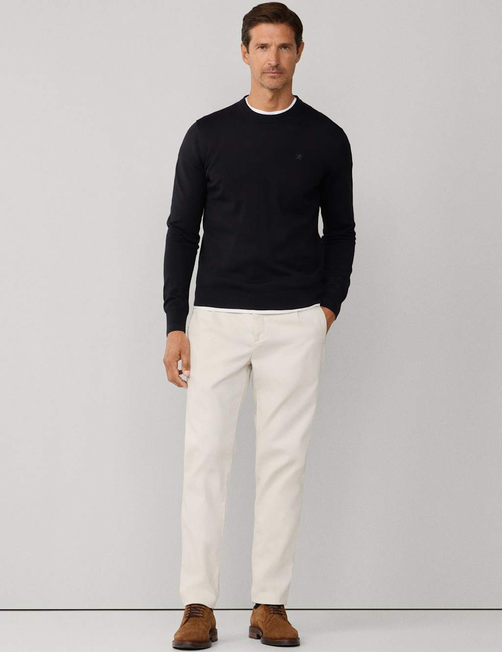 Hackett Pure Cotton Crew Neck Sweatshirt Black