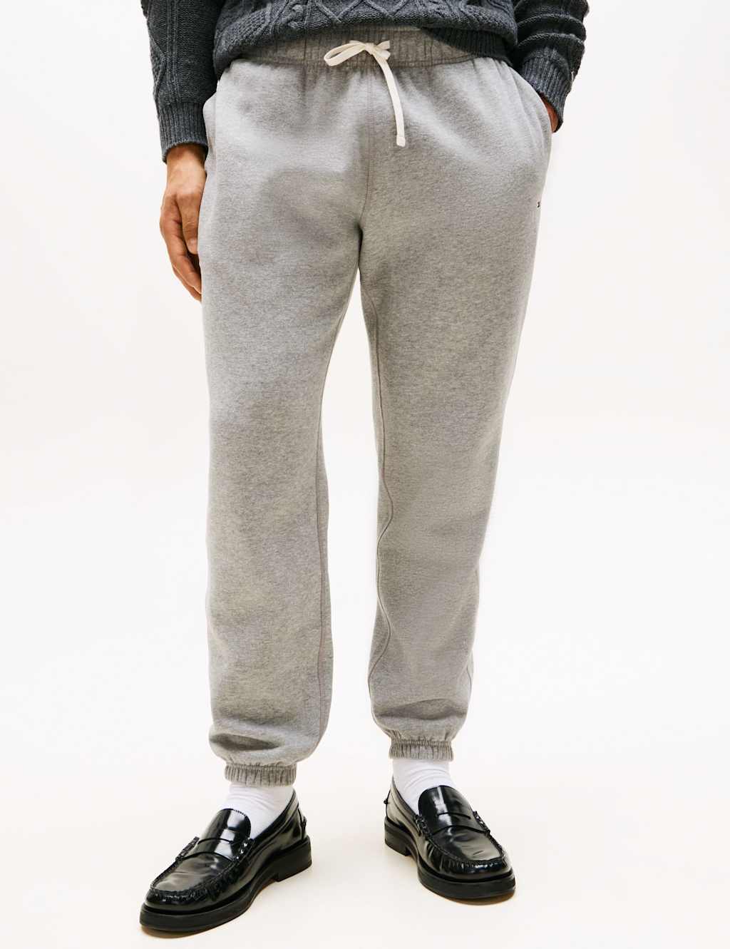 Tommy Hilfiger Essential Cotton Rich Cuffed Joggers Grey