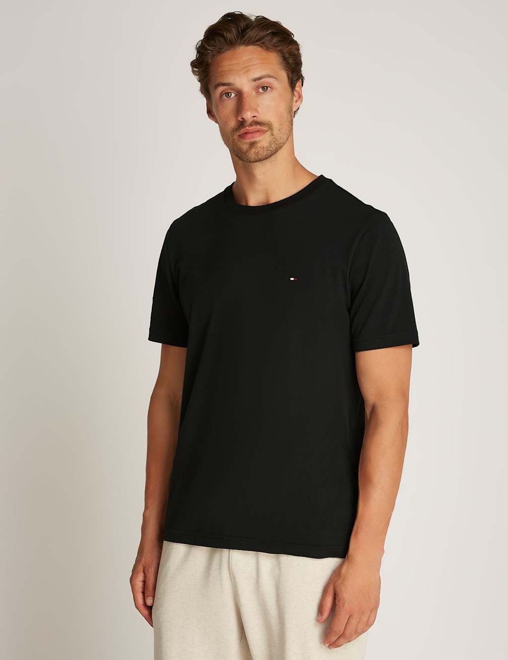 Tommy Hilfiger Pure Cotton Crew Neck T-Shirt Black