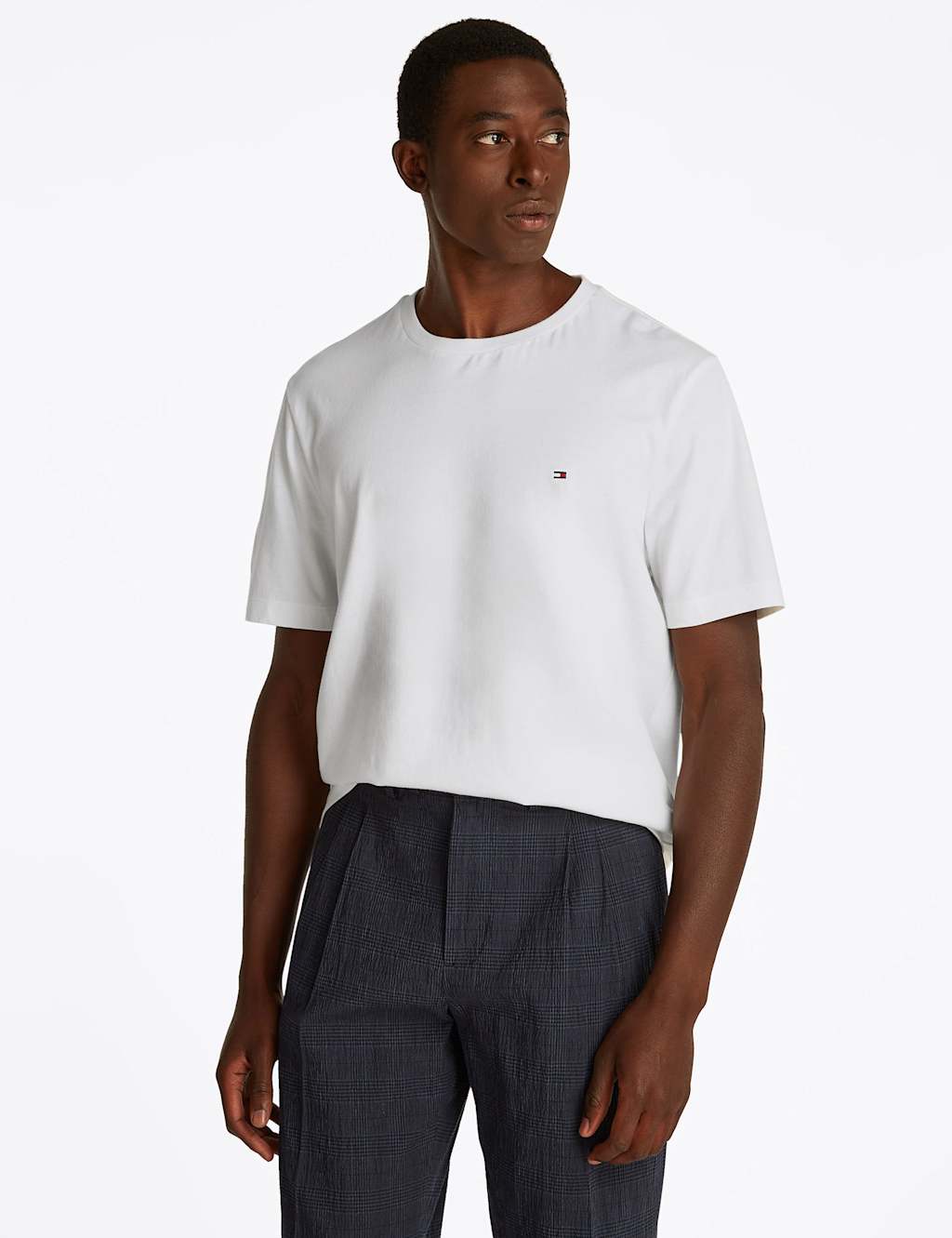 Tommy Hilfiger Pure Cotton Crew Neck T-Shirt White
