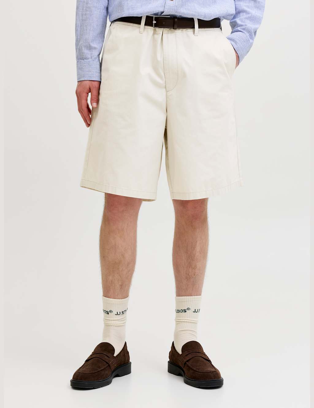 Jack & Jones Men's Pure Cotton Chino Shorts - M - Cream - Available at M&S