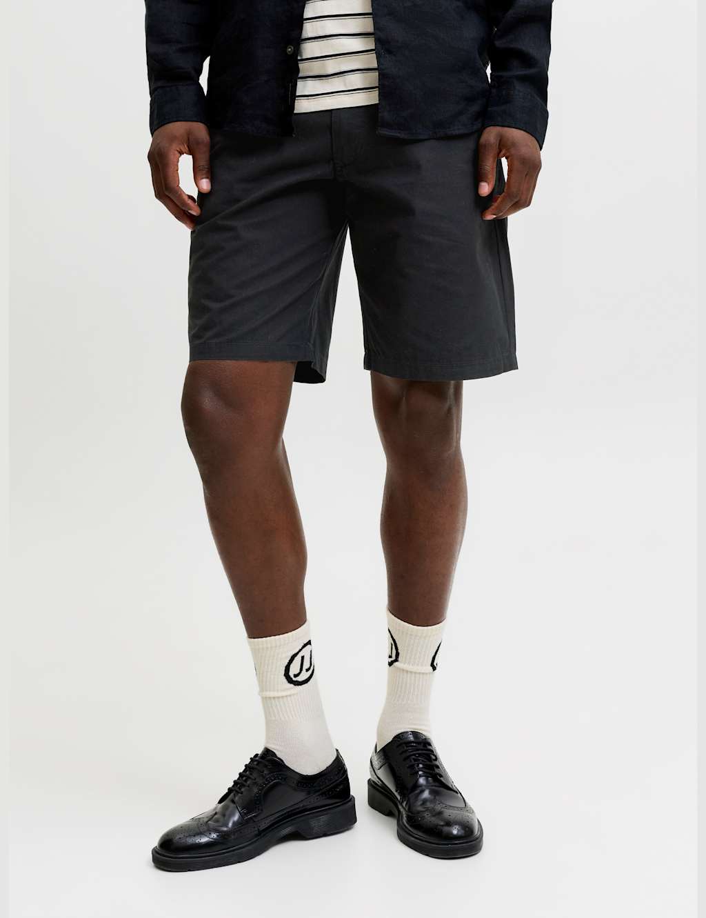Jack & Jones Men's Pure Cotton Chino Shorts - M - Black - Available at M&S