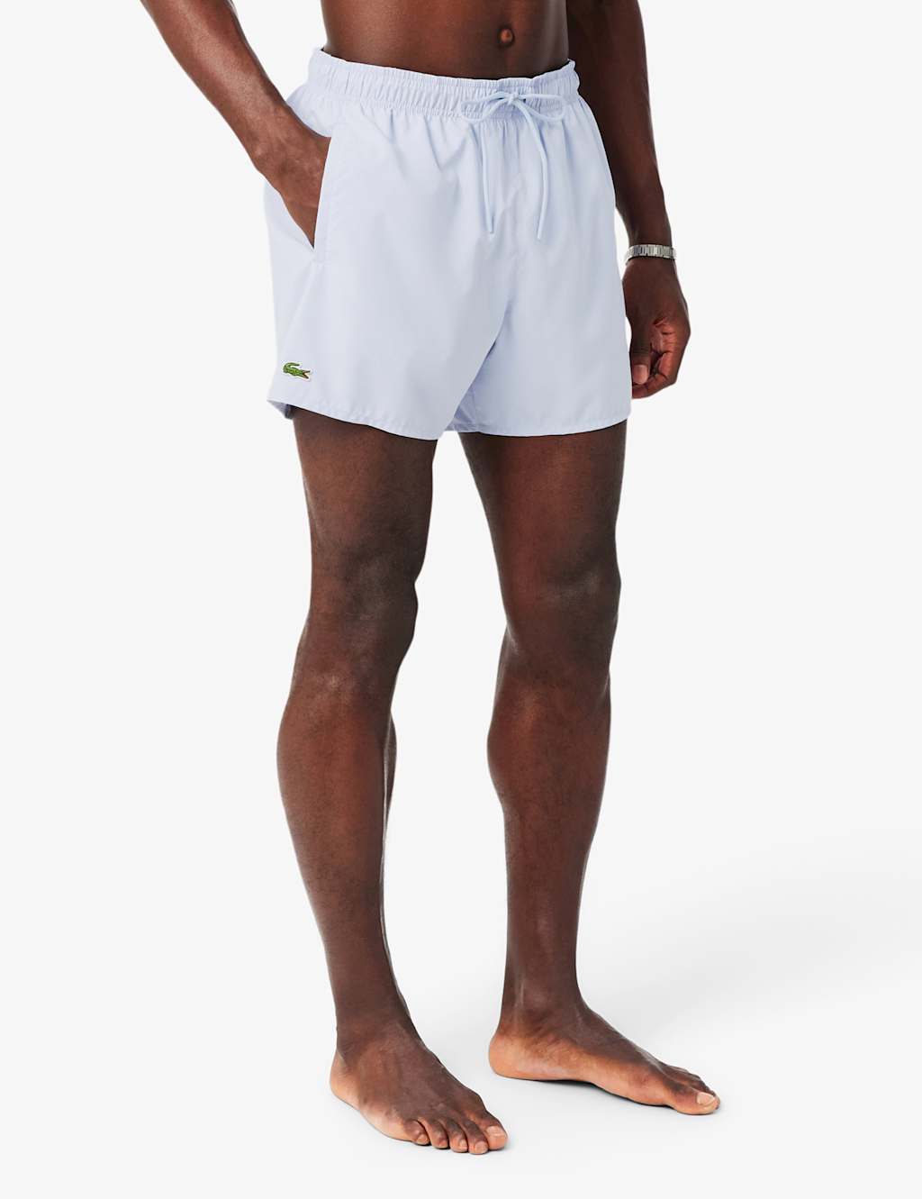 Lacoste Men's Quick Dry Swim Trunks - XL - Light Blue - Available at M&S