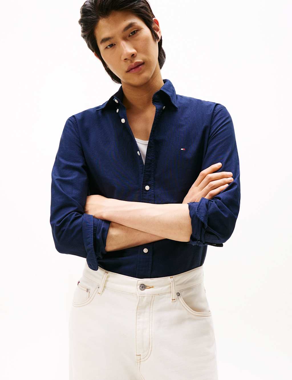 Tommy Hilfiger Heritage Pure Cotton Oxford Shirt Navy