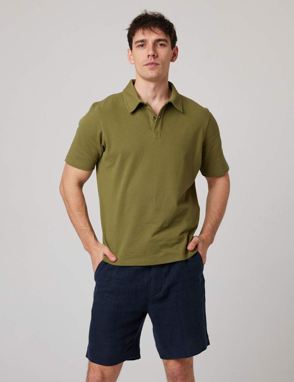 Peregrine Men's Pure Cotton Pique Polo Shirt - XL - Green - Available at M&S