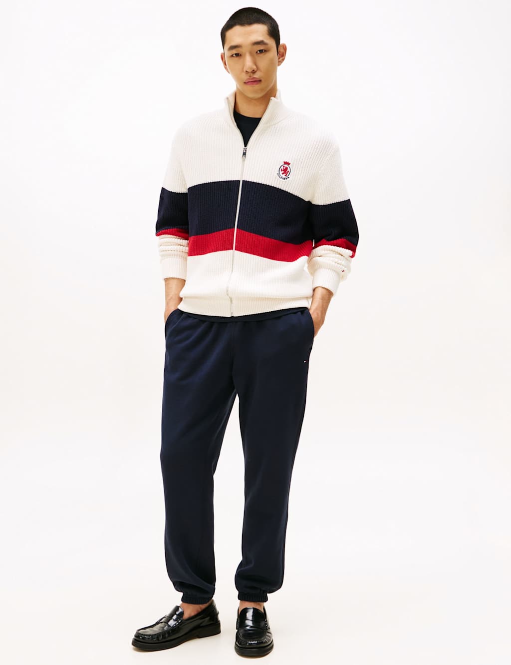 Tommy Hilfiger Essential Cotton Rich Cuffed Joggers Navy