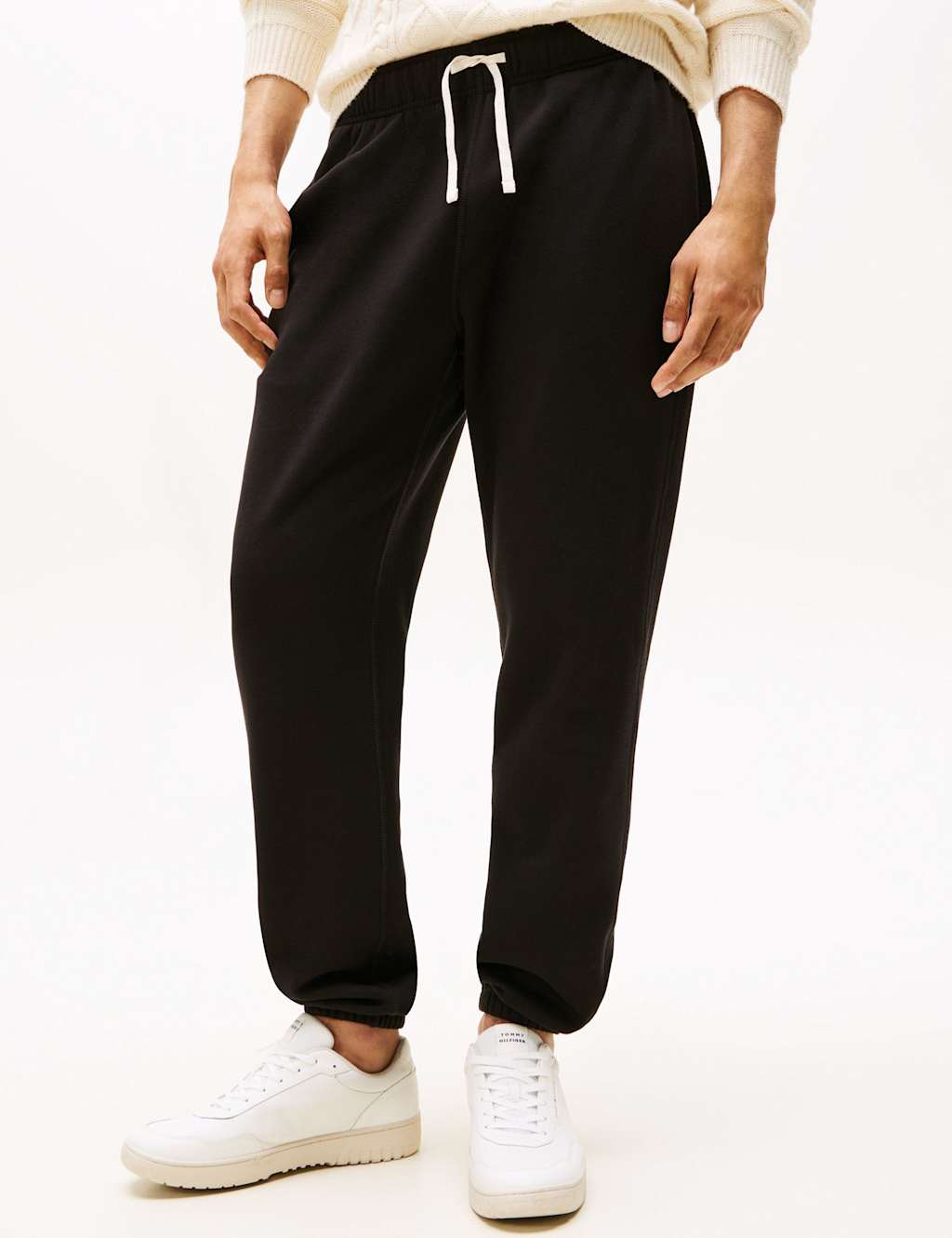 Tommy Hilfiger Essential Cotton Rich Cuffed Joggers Black