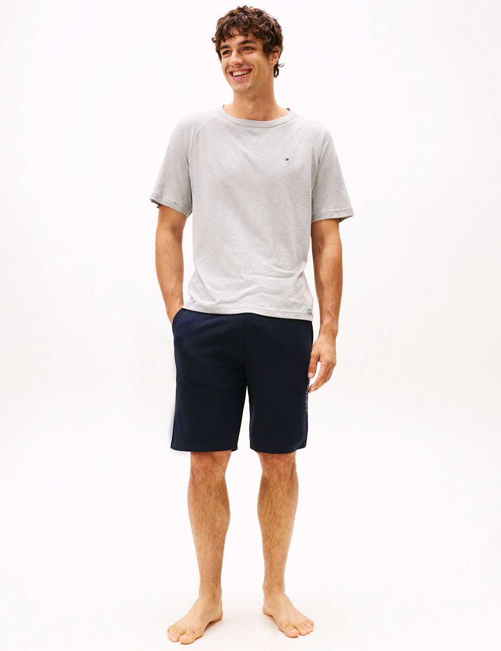 Tommy Hilfiger Pure Cotton Pyjama Top Grey