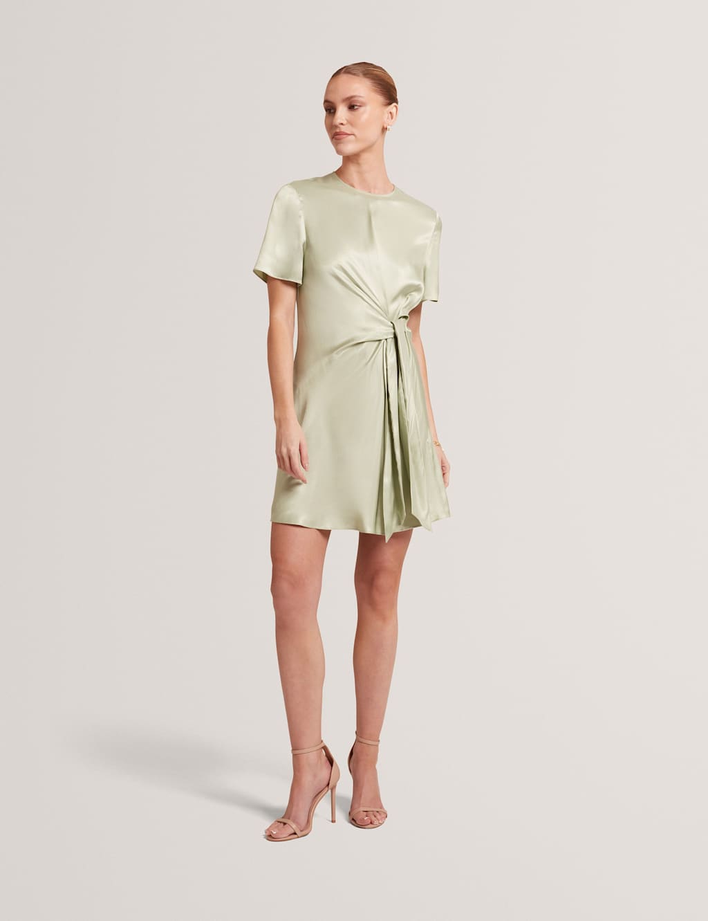 Ted Baker Women's Satin Mini T-Shirt Dress - 16 - Green - Available at M&S