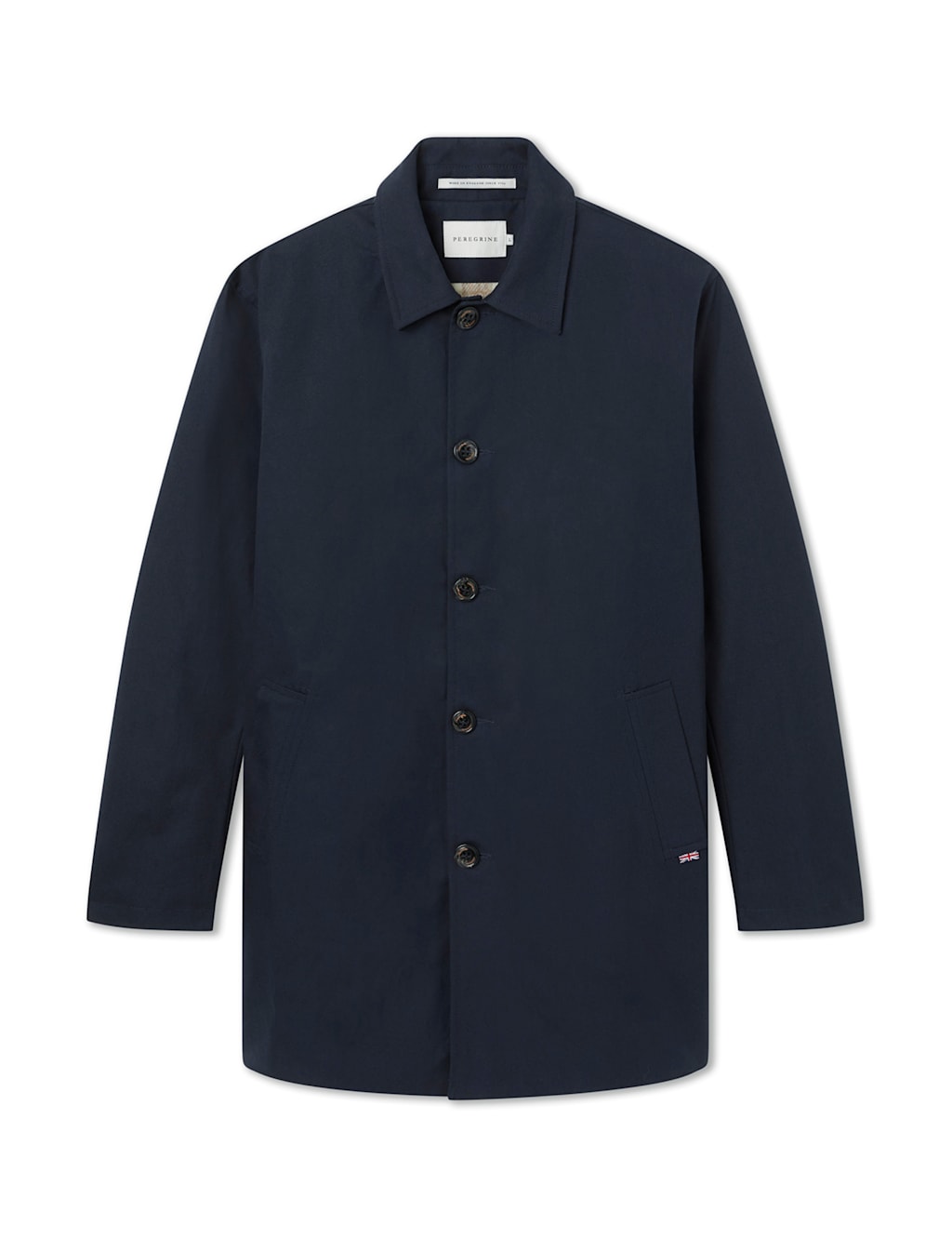 Peregrine Pure Cotton Trench Coat Navy
